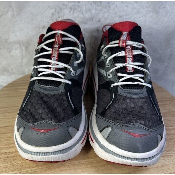 Hoka One One - Bondi B - Running Shoes Gray/Red Men's 9 Women 10 1107349 CTGY - Picture 2 of 7